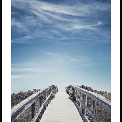 Affiche Photographie 'Passerelle en bois vers le bonheur' - 30 x 21 cm