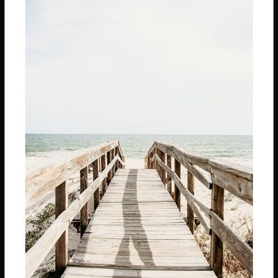Photography Poster Boardwalk on the Beach - 30 x 21 cm