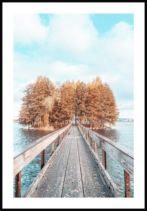 Fotografie Poster Brücke zur Insel - 40 x 30 cm