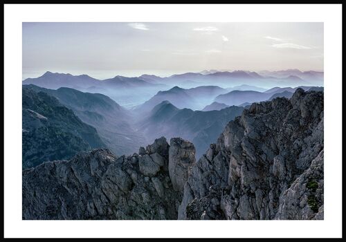 Fotografie Poster Berge im Dunst - 30 x 21 cm