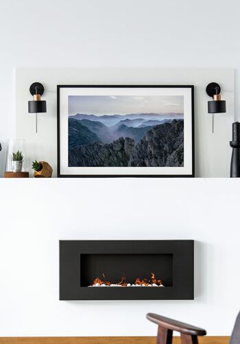Poster Photographie Montagnes dans la Brume - 40 x 30 cm 3
