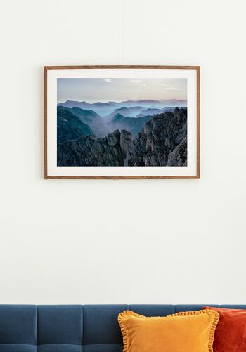 Poster Photographie Montagnes dans la Brume - 40 x 30 cm 6