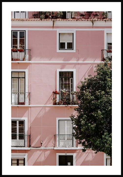 Sommerliche Fotografie Balkone in Lissabon - 50 x 40 cm