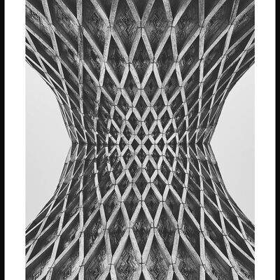 Schwarz-weiß Fotografie Architektur Freiheitsturm - 30 x 40 cm