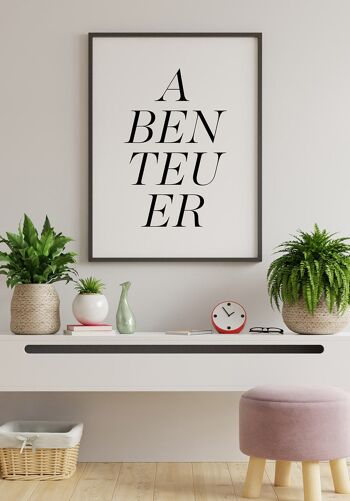 Affiche Typographie "Aventure" - 21 x 30 cm 4