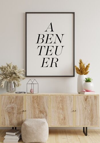 Affiche Typographie "Aventure" - 50 x 70 cm 5