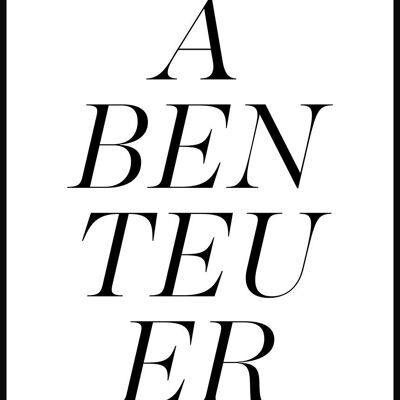 Abenteuer' Typografie Poster - 70 x 100 cm