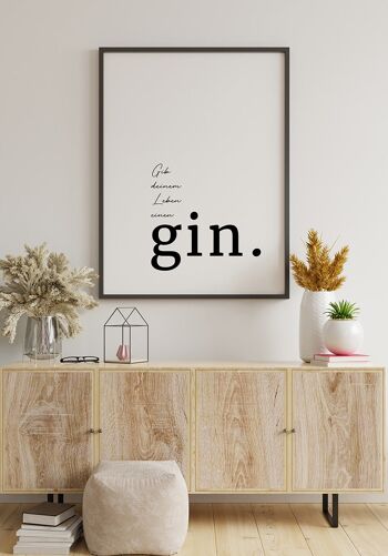 Affiche Give Your Life A Gin' Quote - 21 x 30 cm 3