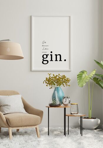 Affiche Give Your Life A Gin' Quote - 21 x 30 cm 5