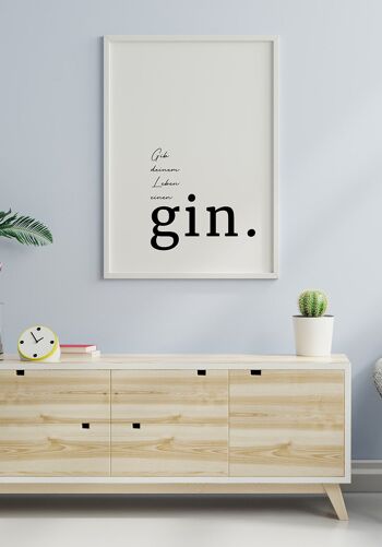 Affiche Give Your Life A Gin' Quote - 50 x 70 cm 6