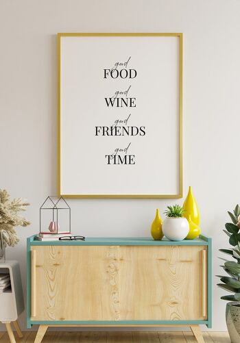 Good food, Good wine, Good time' Quote Poster - 30 x 40 cm 6