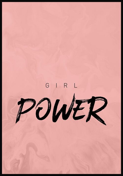 Girl Power' Spruch Poster - 21 x 30 cm