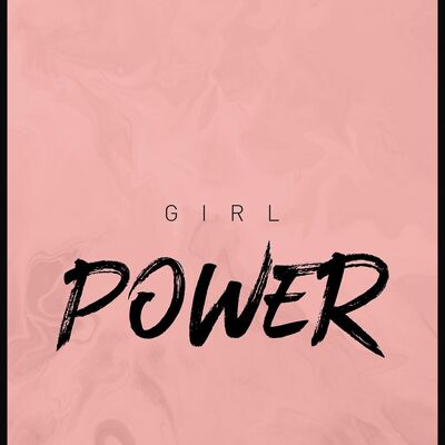 Póster con frase "Girl Power" - 40 x 50 cm