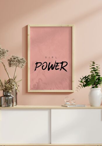 Affiche Citation "Girl Power" - 40 x 50 cm 2