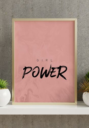 Affiche Citation "Girl Power" - 40 x 50 cm 3