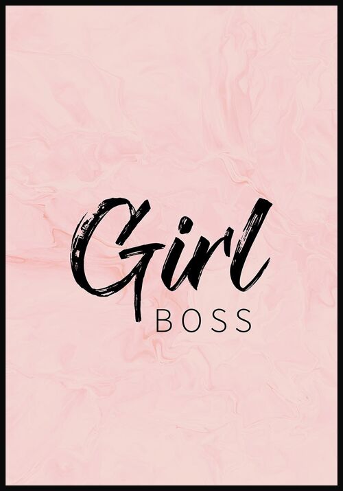 Girl Boss' Spruch Poster - 21 x 30 cm