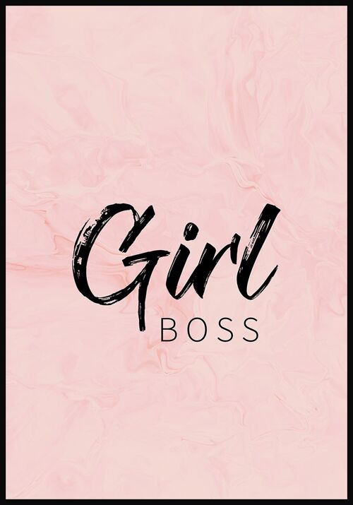 Girl Boss' Spruch Poster - 30 x 40 cm
