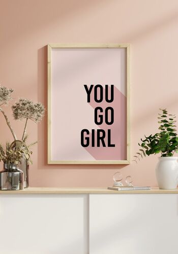 Affiche Citation You Go Girl - 21 x 30 cm 2