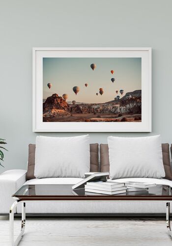 Affiche Montgolfières colorées - 21 x 30 cm 2