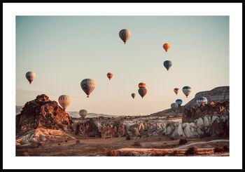 Affiche Montgolfières colorées - 40 x 50 cm 1