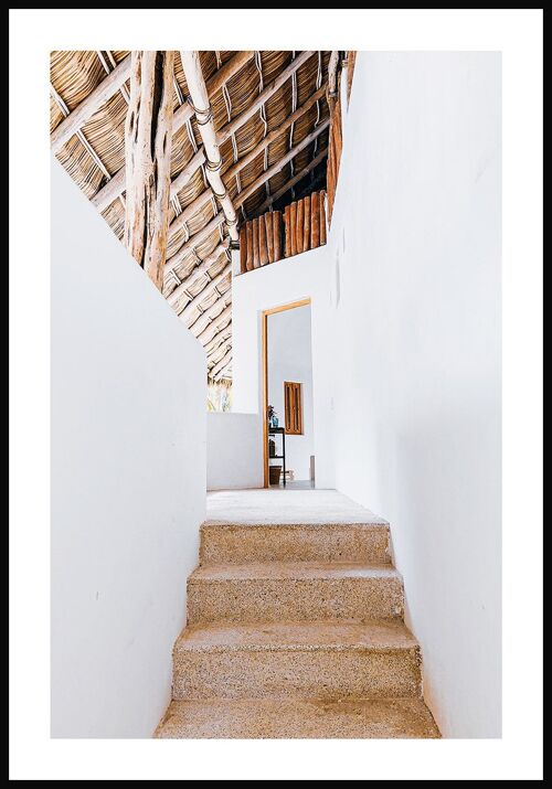 Architektur Fotografie Treppenaufgang Sommerhaus - 30 x 40 cm