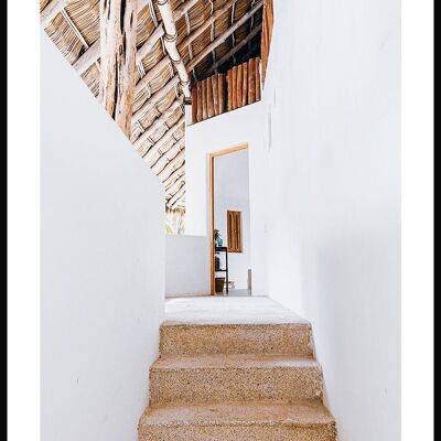 Architektur Fotografie Treppenaufgang Sommerhaus - 40 x 50 cm