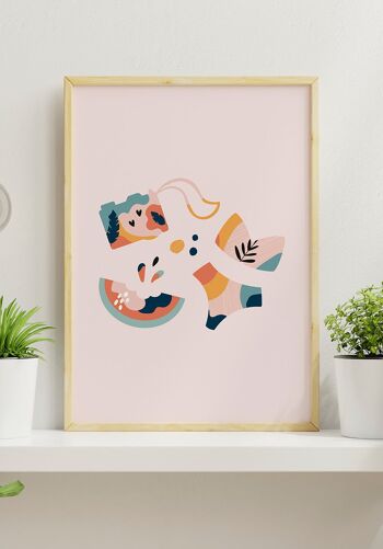 Affiche Boho Beach Day - 50 x 70 cm - Rose 2