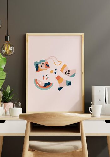 Affiche Boho Beach Day - 50 x 70 cm - Rose 5