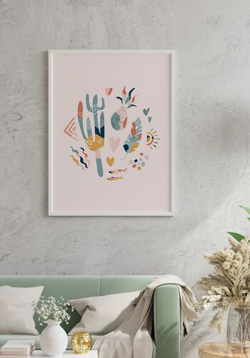 Affiche Boho Cactus Crew - 40 x 50 cm - Vert Olive 6