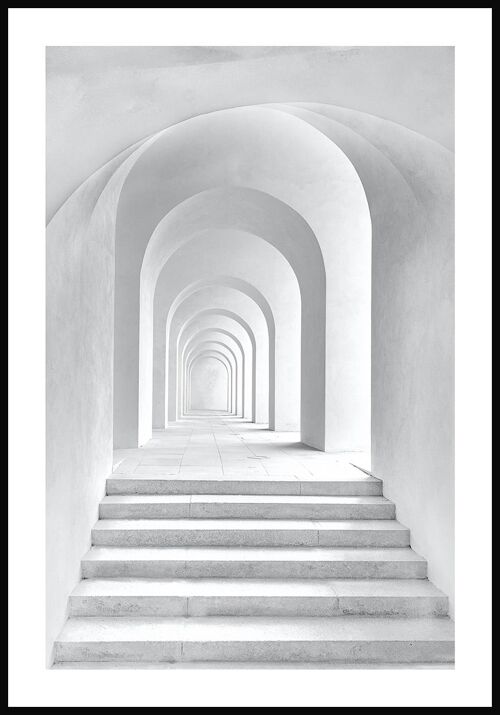 Architektur Fotografie weißer Rundbogen - 21 x 30 cm