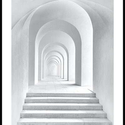 Architecture photography white round arch - 30 x 40 cm