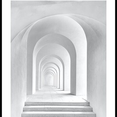 Architektur Fotografie weißer Rundbogen - 40 x 50 cm