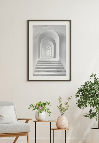 Photographie d'architecture arc en plein cintre blanc - 50 x 70 cm 4