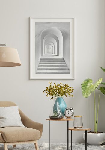 Photographie d'architecture arc en plein cintre blanc - 50 x 70 cm 5