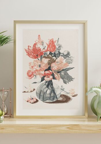 Affiche Photographie Vintage Autruche dans Vase - 100 x 70 cm 4