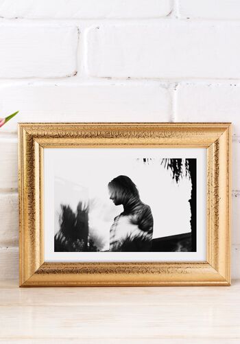 Photographie noir et blanc silhouette femme - 21 x 30 cm 4