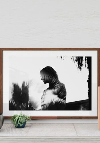 Photographie noir et blanc silhouette femme - 21 x 30 cm 5