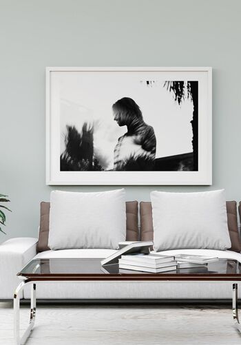 Photographie noir et blanc silhouette femme - 21 x 30 cm 6