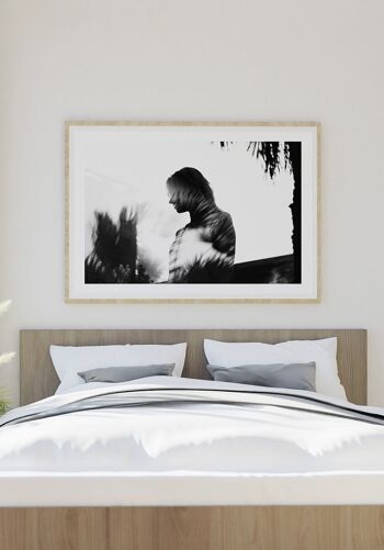 Photographie noir et blanc silhouette femme - 30 x 40 cm 3