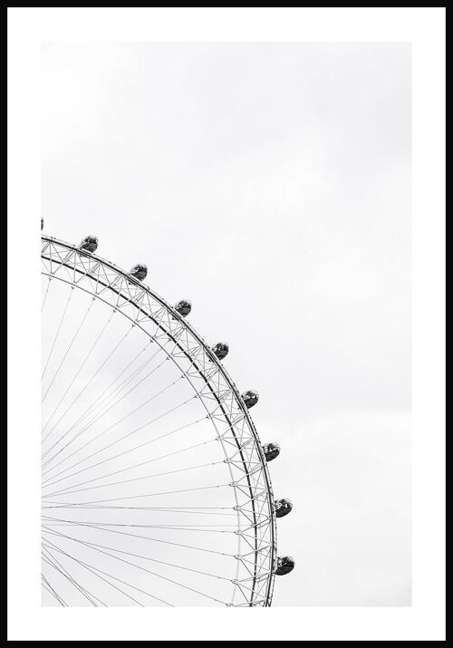 Schwarz-weiß Fotografie Riesenrad - 21 x 30 cm