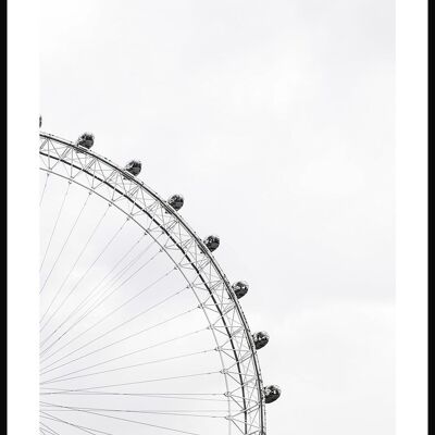 Black and white photograph Ferris wheel - 21 x 30 cm