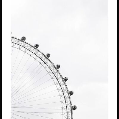 Schwarz-weiß Fotografie Riesenrad - 30 x 40 cm