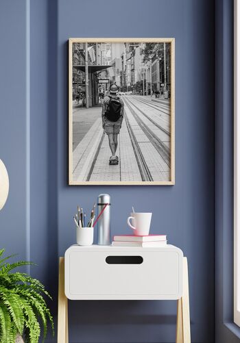 Affiche photographie skateur noir et blanc - 30 x 40 cm 2
