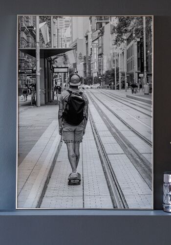 Affiche photographie skateur noir et blanc - 40 x 50 cm 6