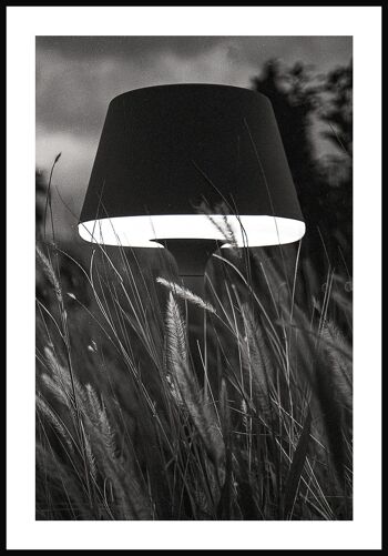 Lampe poster noir et blanc sur le terrain - 30 x 40 cm 1