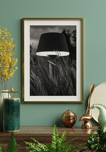 Lampe poster noir et blanc sur le terrain - 30 x 40 cm 2