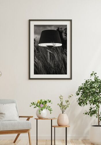 Lampe poster noir et blanc sur le terrain - 30 x 40 cm 3