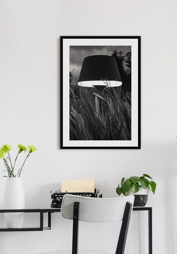 Lampe poster noir et blanc sur le terrain - 30 x 40 cm 4