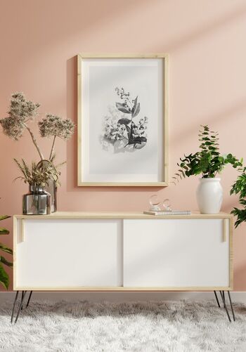 Affiche noir et blanc bouquet de lilas - 21 x 30 cm 5