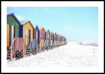 Poster Photographie Maisons de Plage Colorées - 40 x 30 cm 1